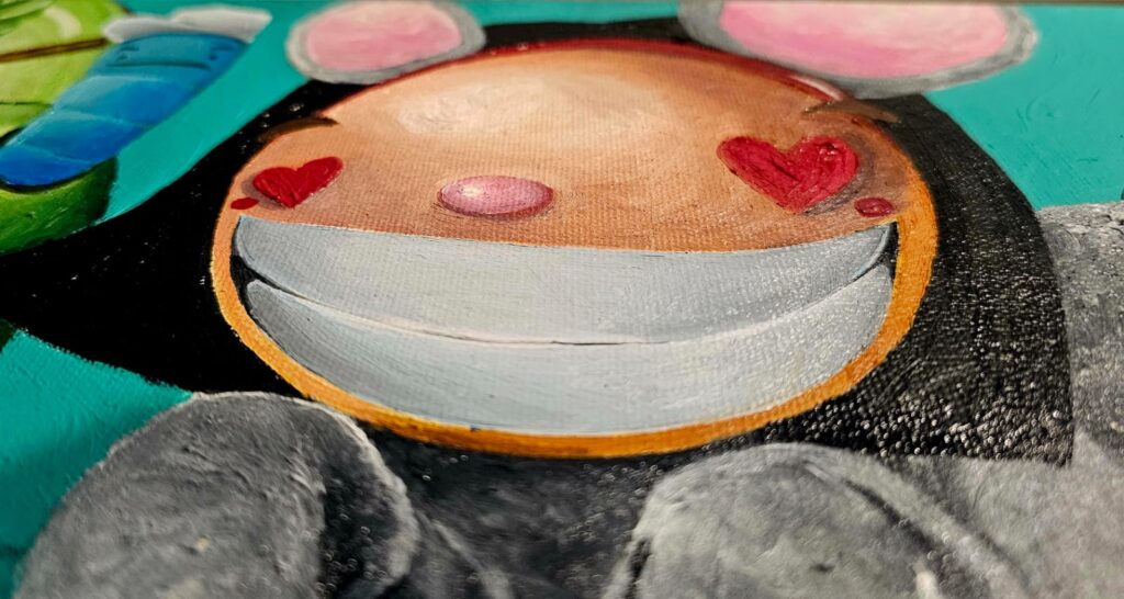 Oil painting by Miguel Aguilar, Pop Art