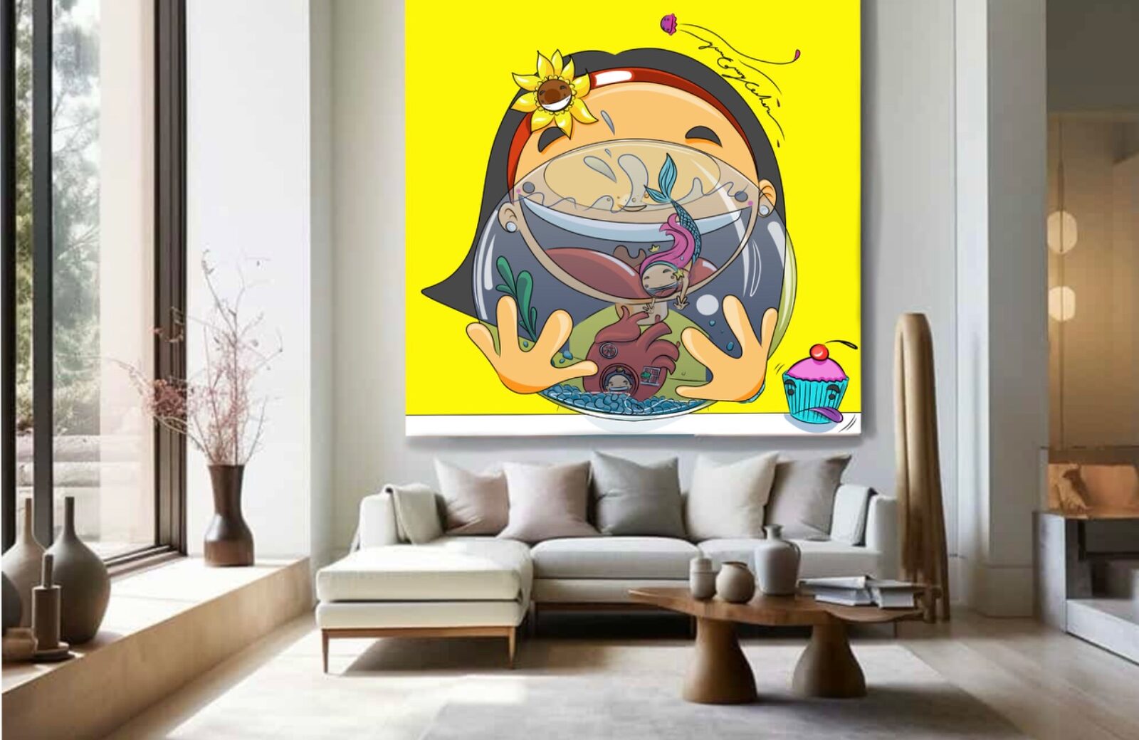 Oil painting by Miguel Aguilar, Pop Art